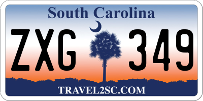 SC license plate ZXG349