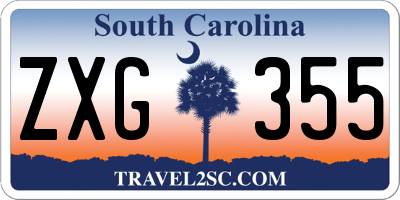 SC license plate ZXG355