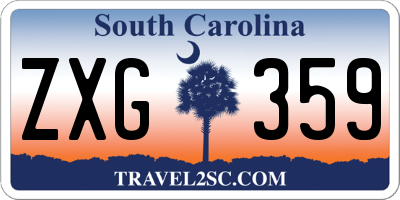 SC license plate ZXG359