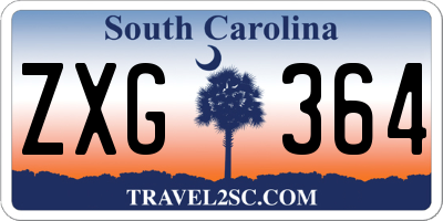 SC license plate ZXG364