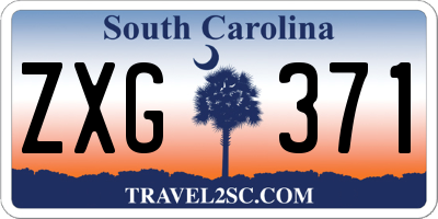 SC license plate ZXG371