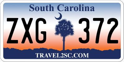 SC license plate ZXG372