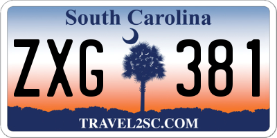 SC license plate ZXG381