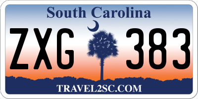 SC license plate ZXG383