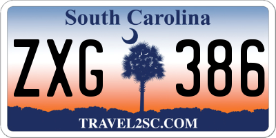 SC license plate ZXG386