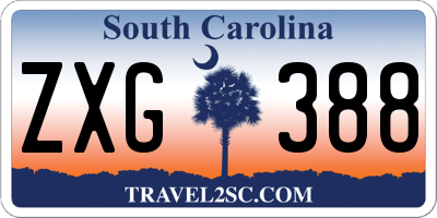 SC license plate ZXG388