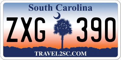 SC license plate ZXG390