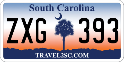 SC license plate ZXG393