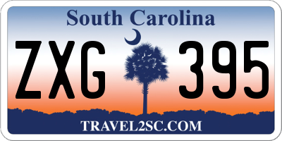 SC license plate ZXG395