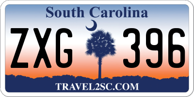 SC license plate ZXG396