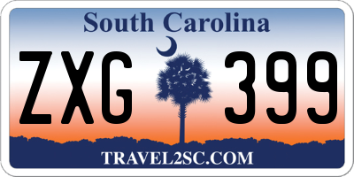 SC license plate ZXG399