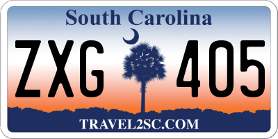 SC license plate ZXG405