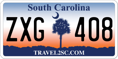 SC license plate ZXG408