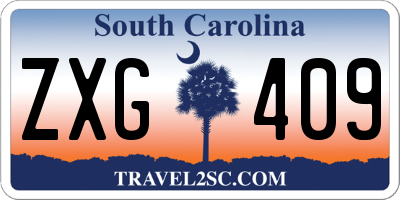 SC license plate ZXG409