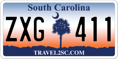 SC license plate ZXG411