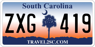 SC license plate ZXG419