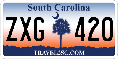 SC license plate ZXG420