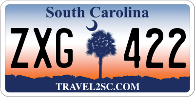 SC license plate ZXG422