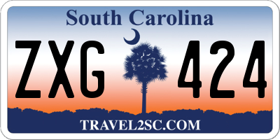 SC license plate ZXG424