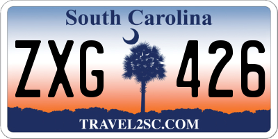 SC license plate ZXG426