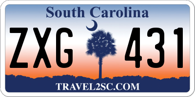 SC license plate ZXG431