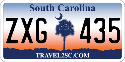 SC license plate ZXG435