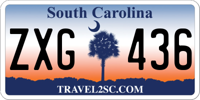 SC license plate ZXG436