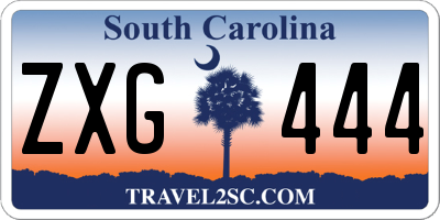 SC license plate ZXG444