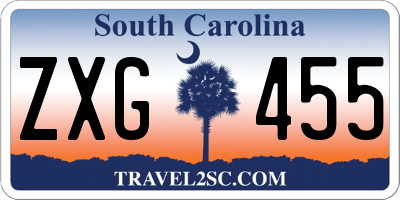 SC license plate ZXG455
