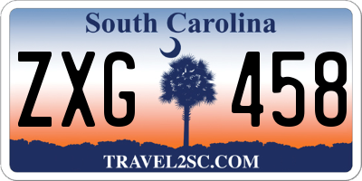 SC license plate ZXG458