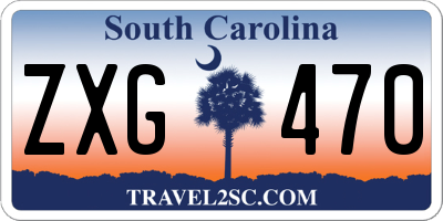 SC license plate ZXG470
