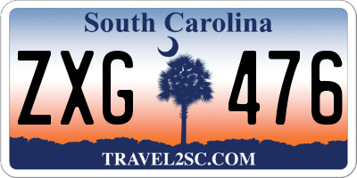SC license plate ZXG476