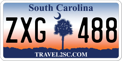SC license plate ZXG488