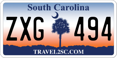 SC license plate ZXG494