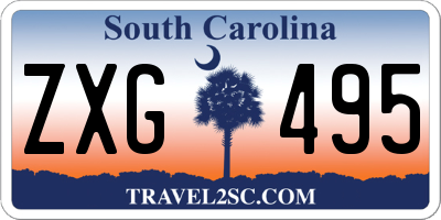SC license plate ZXG495