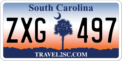 SC license plate ZXG497