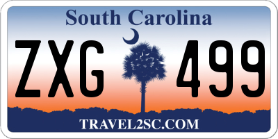 SC license plate ZXG499
