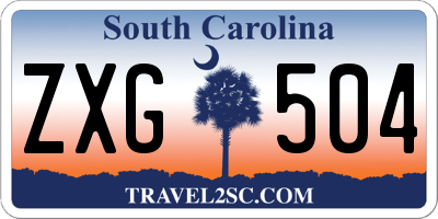 SC license plate ZXG504