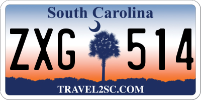 SC license plate ZXG514
