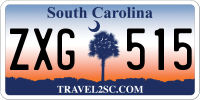 SC license plate ZXG515