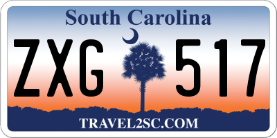SC license plate ZXG517