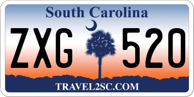 SC license plate ZXG520
