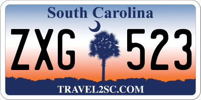SC license plate ZXG523