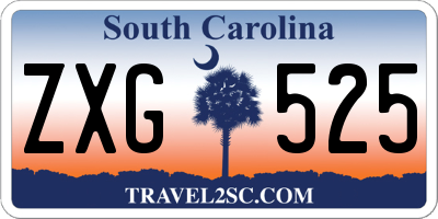SC license plate ZXG525