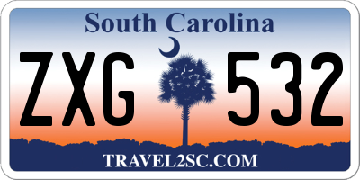 SC license plate ZXG532