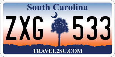 SC license plate ZXG533