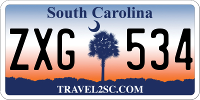 SC license plate ZXG534