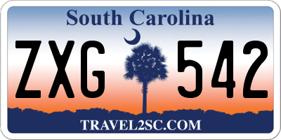 SC license plate ZXG542