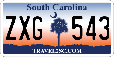 SC license plate ZXG543