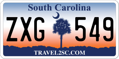 SC license plate ZXG549